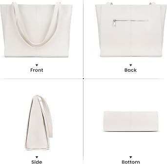 befen Genuine Leather Tote Bag for Women Work, Women's Leather Shoulder Bags Purses Satchel Handbags with Laptop Compartment