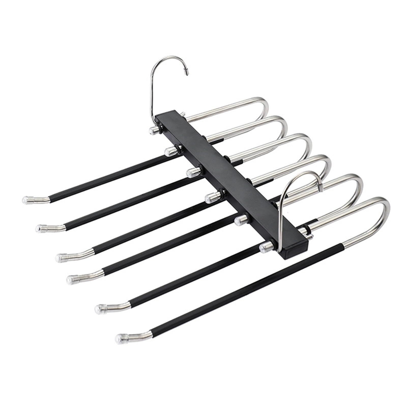Trousers Hangers Multi-folding Trouser Rack Telescopic Storage Wardrobe Scarf Holder Space Saving