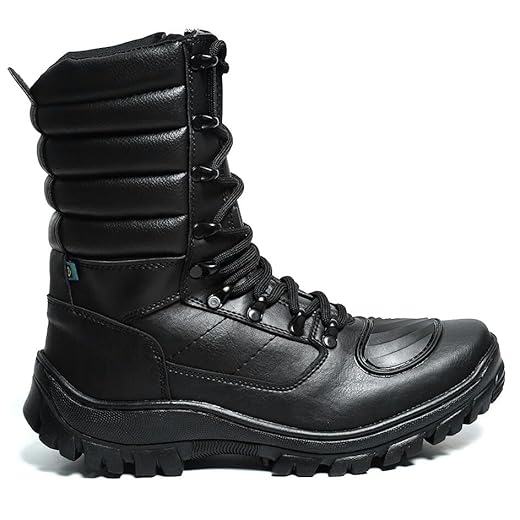 Bota Cano Alto Coturno Masculino Tático Botina Paintbal Trilhas Motoqueiro (Sintético, 44)