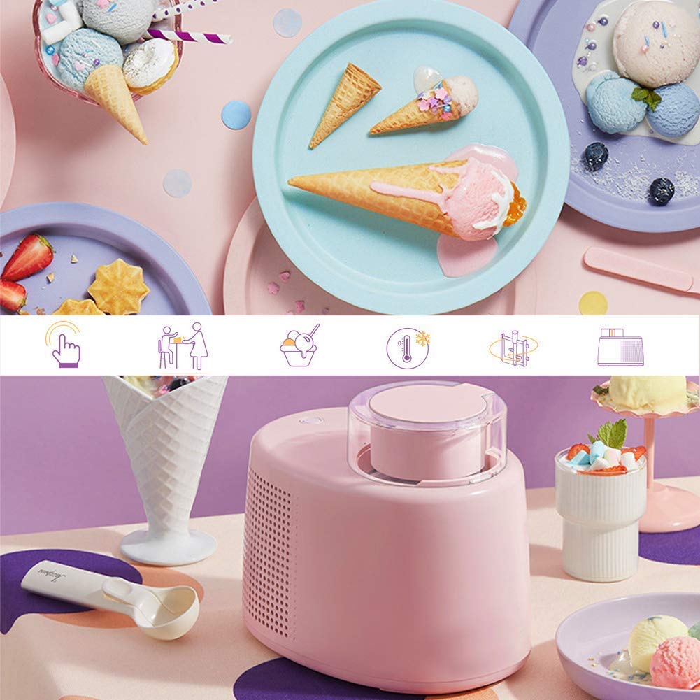 Máquina para Hacer Sorbete de Helado de Yogur Helado, Yogurt Helado Suave para Hacer Sorbete Suave Saludable, Sorbete, refrigeración de semiconductores