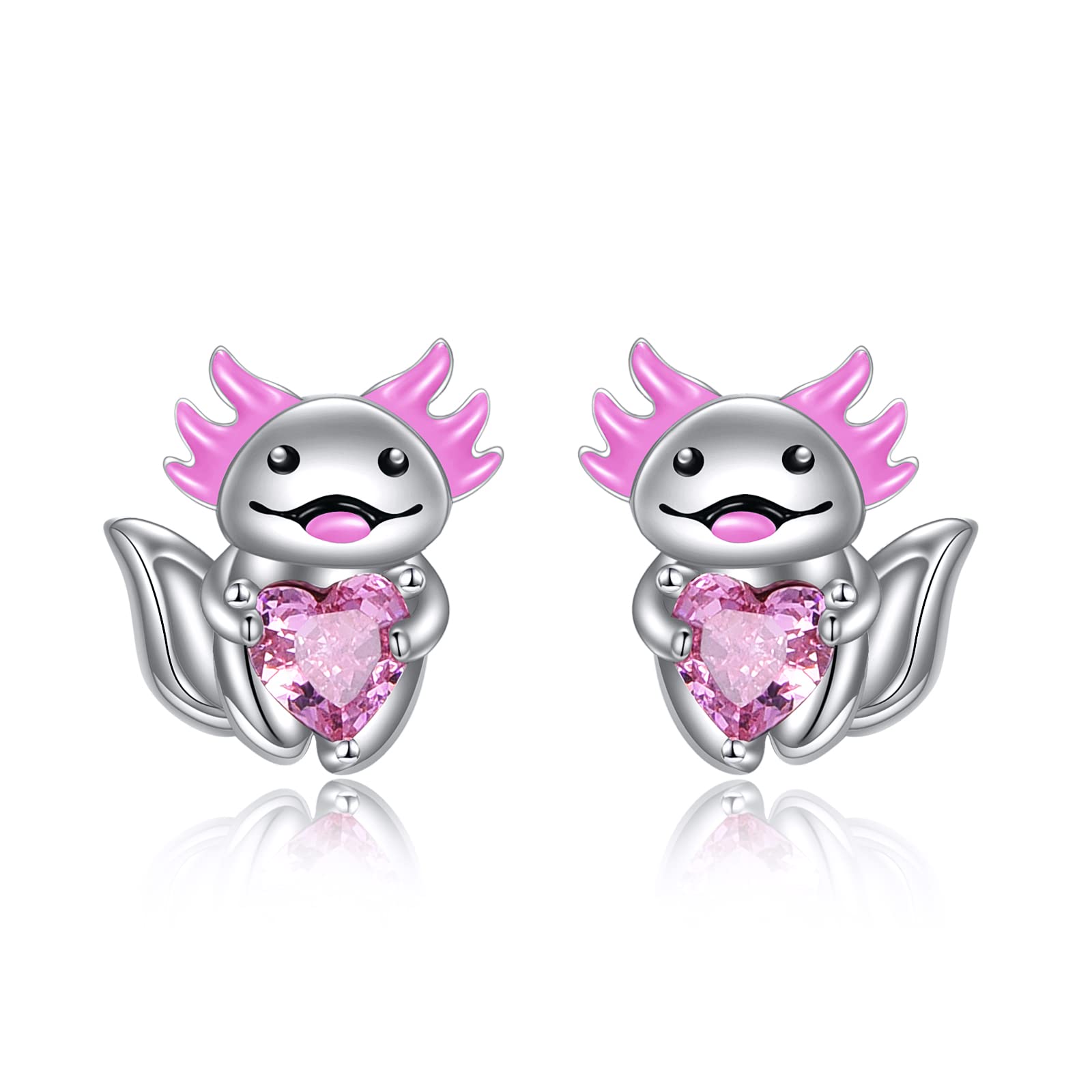 POPLYKE Tierohrringe für Frauen 925 Sterling Silber Hypoallergen Schmuck Geburtstagsgeschenke für empfindliche Ohren