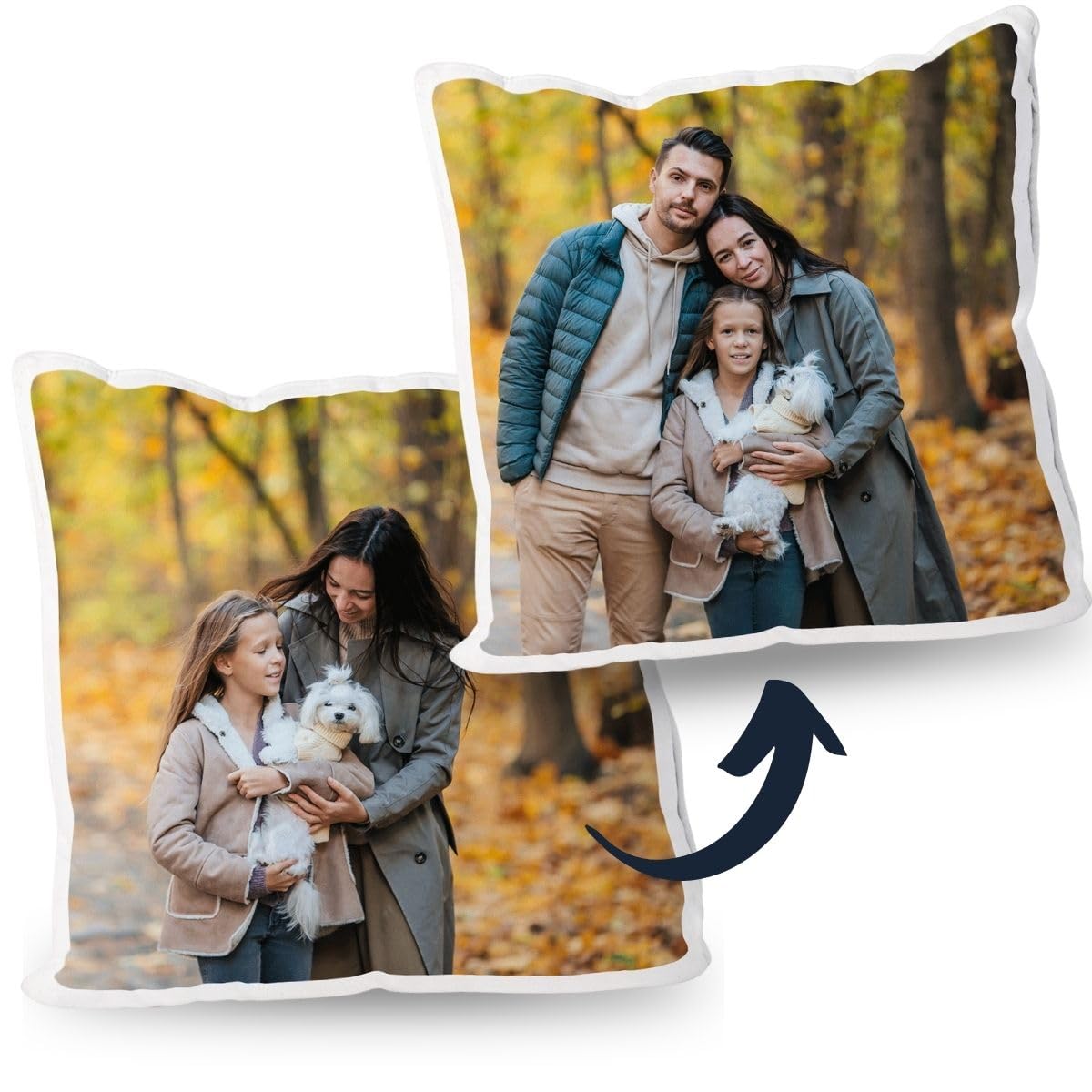 Cojín Personalizado con Fotos Cojín Personalizado ambas Caras para Regalar. Regalo Original para Eventos. Regalo Personalizado decoración 40x40