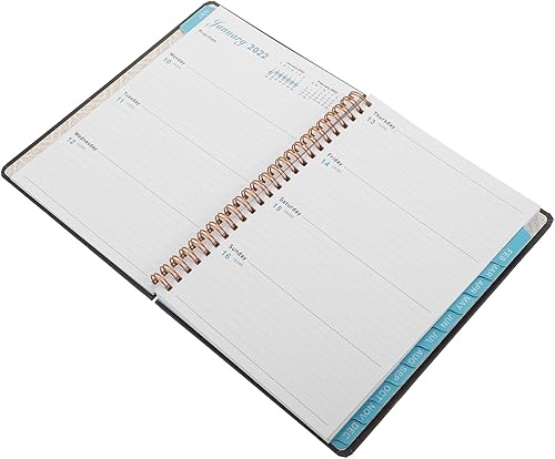 NOLITOY Agenda de 2 piezas de calendario 2022, agenda semanal para lista de tareas, bloc de notas, bloc de notas de tema, planificador diario,