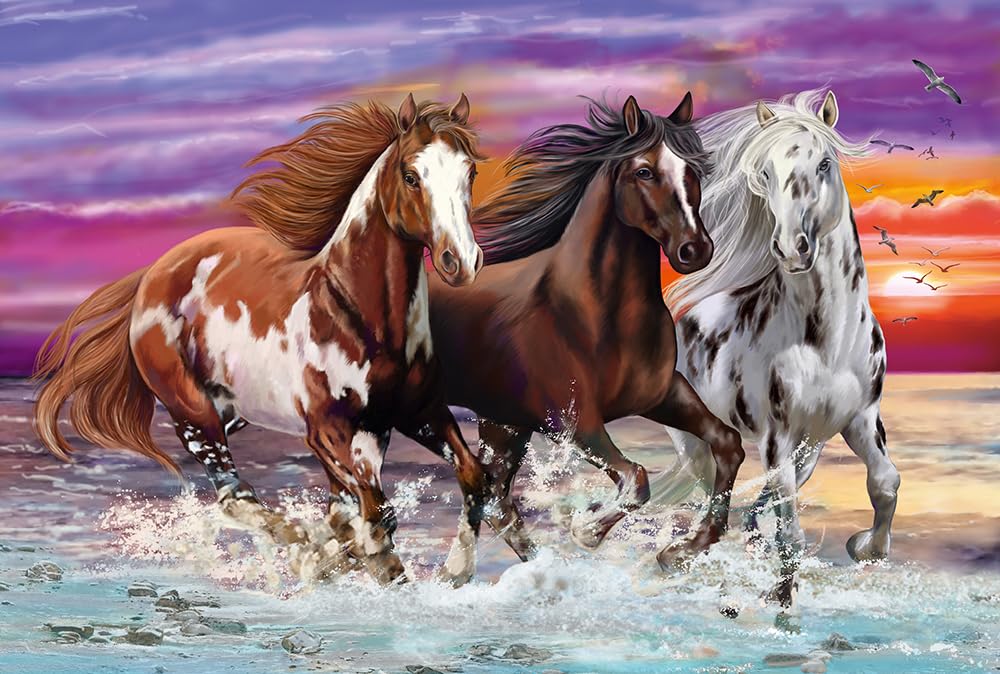 Schmidt Spiele 56356 Wild Horse Trio Children's Puzzle 200 Pieces Multi-Coloured