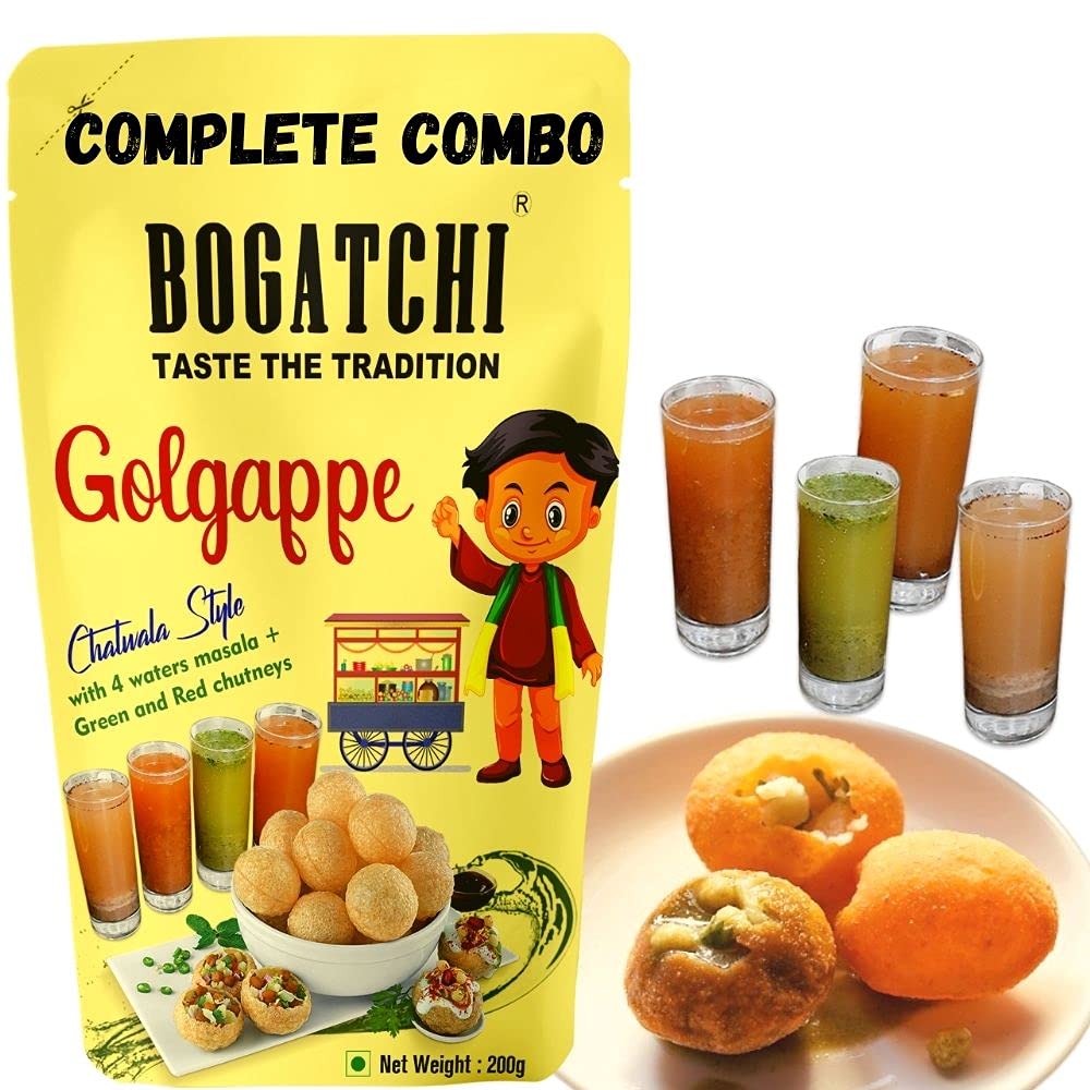 Buy BOGATCHI Baked Atta GolgappePanipuriPuchka with 4 Waters Masala