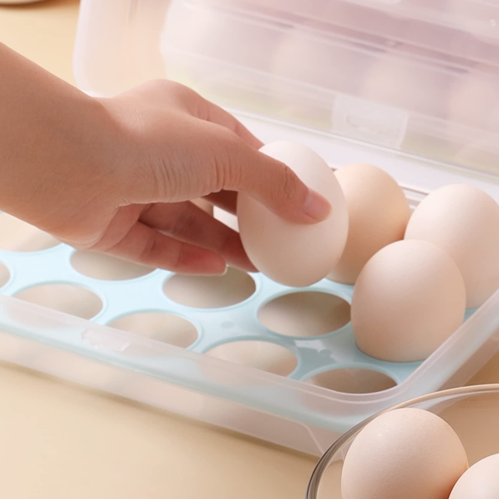 Boite à Oeufs Plastique 6 Grilles, FantasyDay Portabilité Solide Porte-Oeufs Paniers à Oeufs Support à œufs pour Réfrigérateur - Rangement Oeufs pour Barbecue Extérieur Pique-nique Randonnée Cuisine