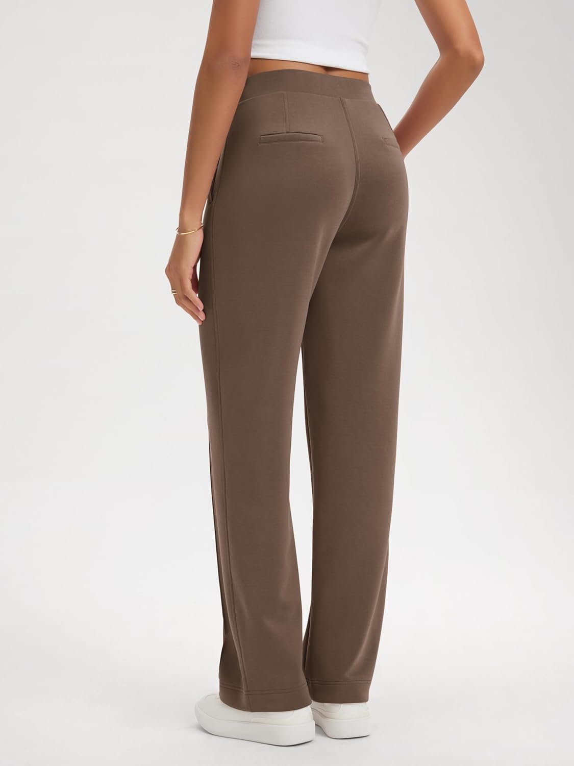 ODODOS Women's Modal Soft Classic Pants Mid Rise Pull-On Lounge Casual Work Pants with Pockets- 27" / 29" / 31" Inseam - Image 3