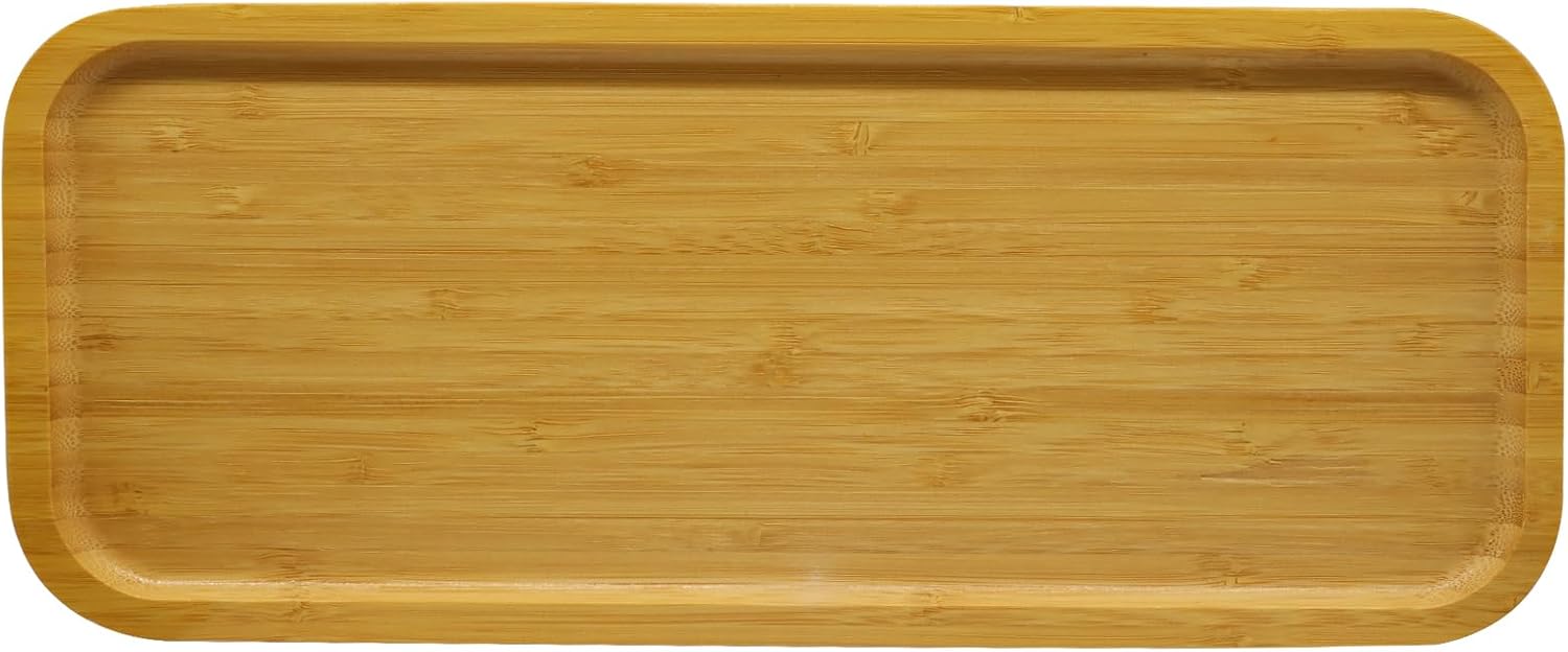 Murtenze Bamboo Vanity Tray, 14.2" x 6" x 0.8"