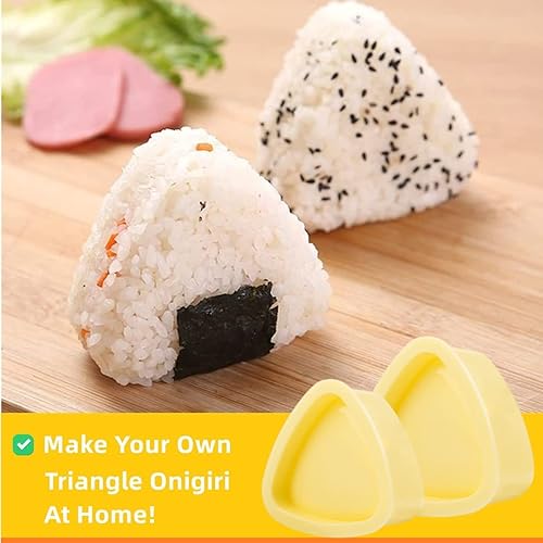 Miniatura 3 de Molde Onigiri, prensa para hacer Musubi y 2 moldes de arroz triangulares, kit de musubi antiadherente, haz tu propio sushi en casa