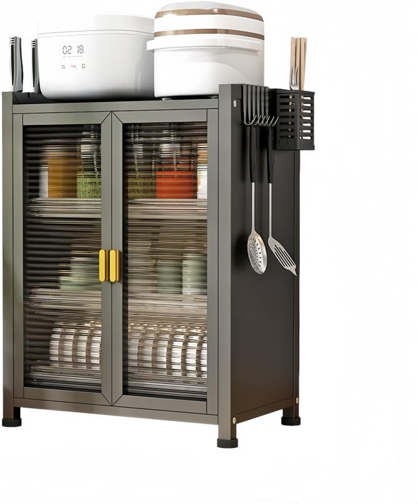 美品 】北欧風 ロココ調 5面ガラス3段棚 ミニガラスコレクションケース