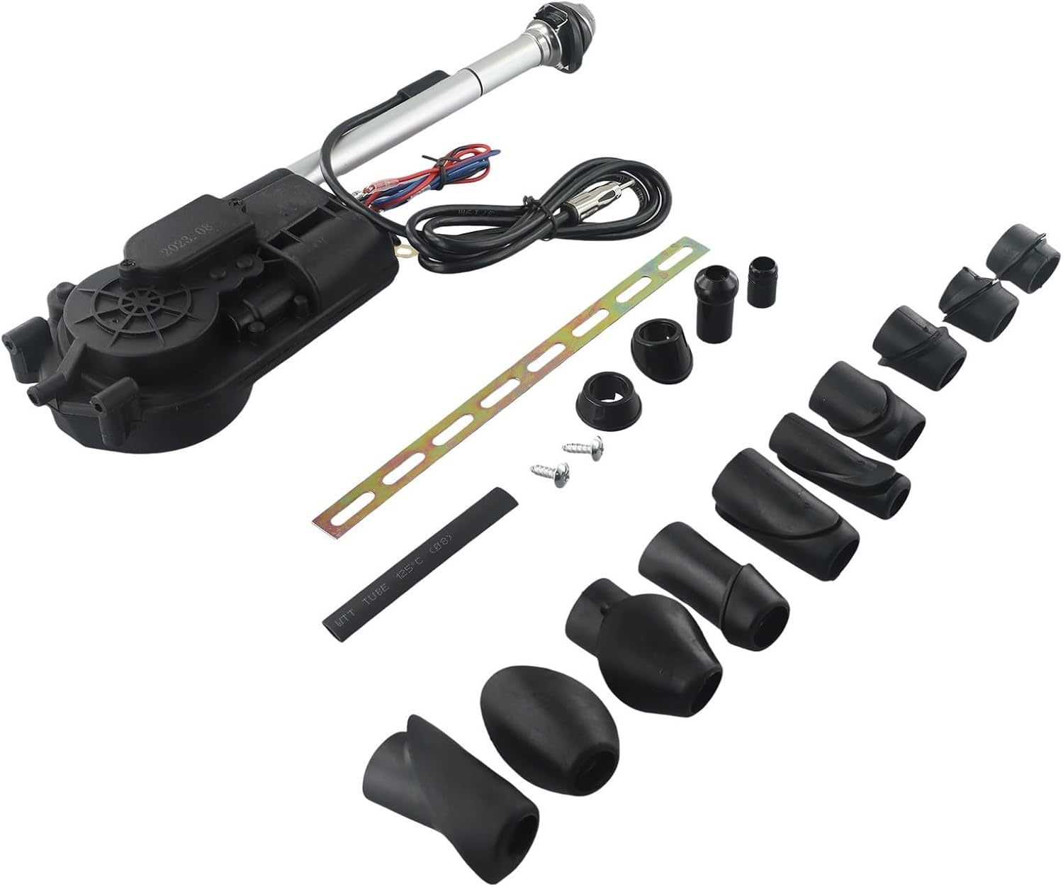 AM/FM Automatic Motor Power Antenna Replacement Kit DC12V With 75Cm Mast And 120Cm Cable, Compatible For Mercedes-Benz W140 W126 W124 W201 S-Class C-Class E-Class SL Models 1972-2002