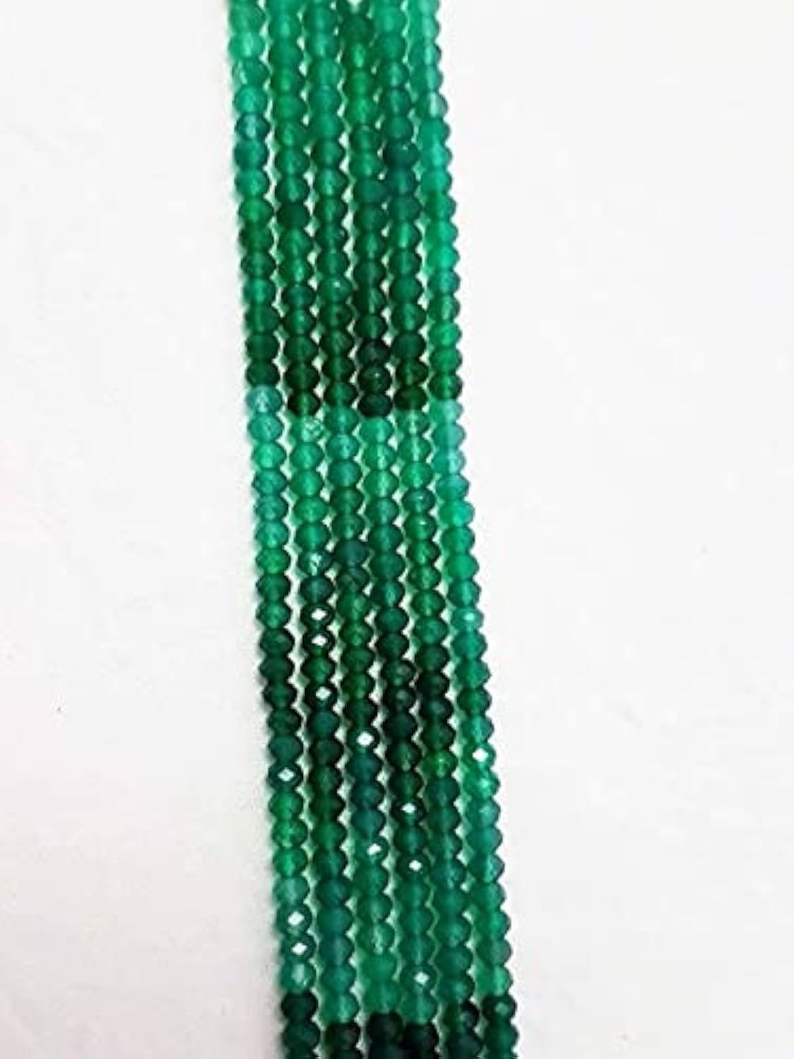 LKBEADS Onyks cieniowane koraliki fasetowane onyks rondelle koraliki 3 mm rozmiar 20 cm onyks fasetowane rondelle koraliki sznur