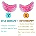 Reusable Hot and Cold Gel Eye Patches for Puffy Eyes, Multi-Color Glitter, Cooling Therapy Eye Mask, 5 Pairs (Butterfly)