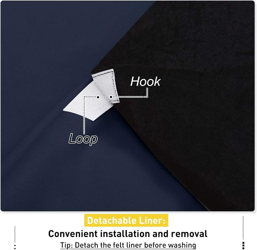 NICETOWN Living Room Noise Reducing Curtains, Privacy Protection  Completely Shaded Ring Top Drapes, Sound Preventing Insulated Window Treatment Curtain Panels(Biscotti Beige, 2 Pieces, W62 x L95)