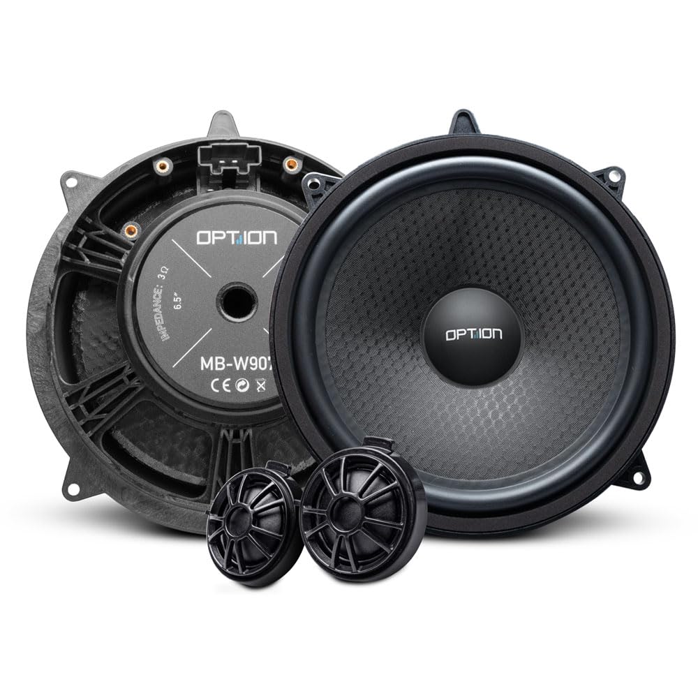 Option Altoparlante posteriore compatibile con Mercedes Vito/Classe V W447 – Altoparlante Plug & Play per zona posteriore – 50 WRMS, 3 Ohm, sistema di altoparlanti posteriori da 6,5" con tweeter in