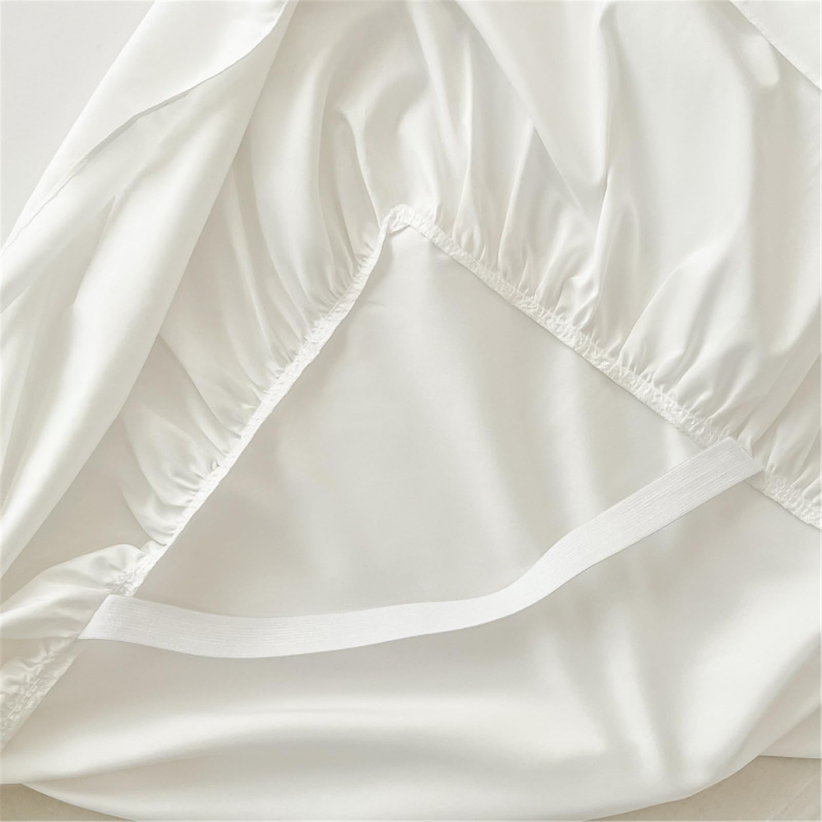 Highdi Jupe De Lit à Volants Microfibre 150x200cm Bourgogne - Cache Sommier Élégant