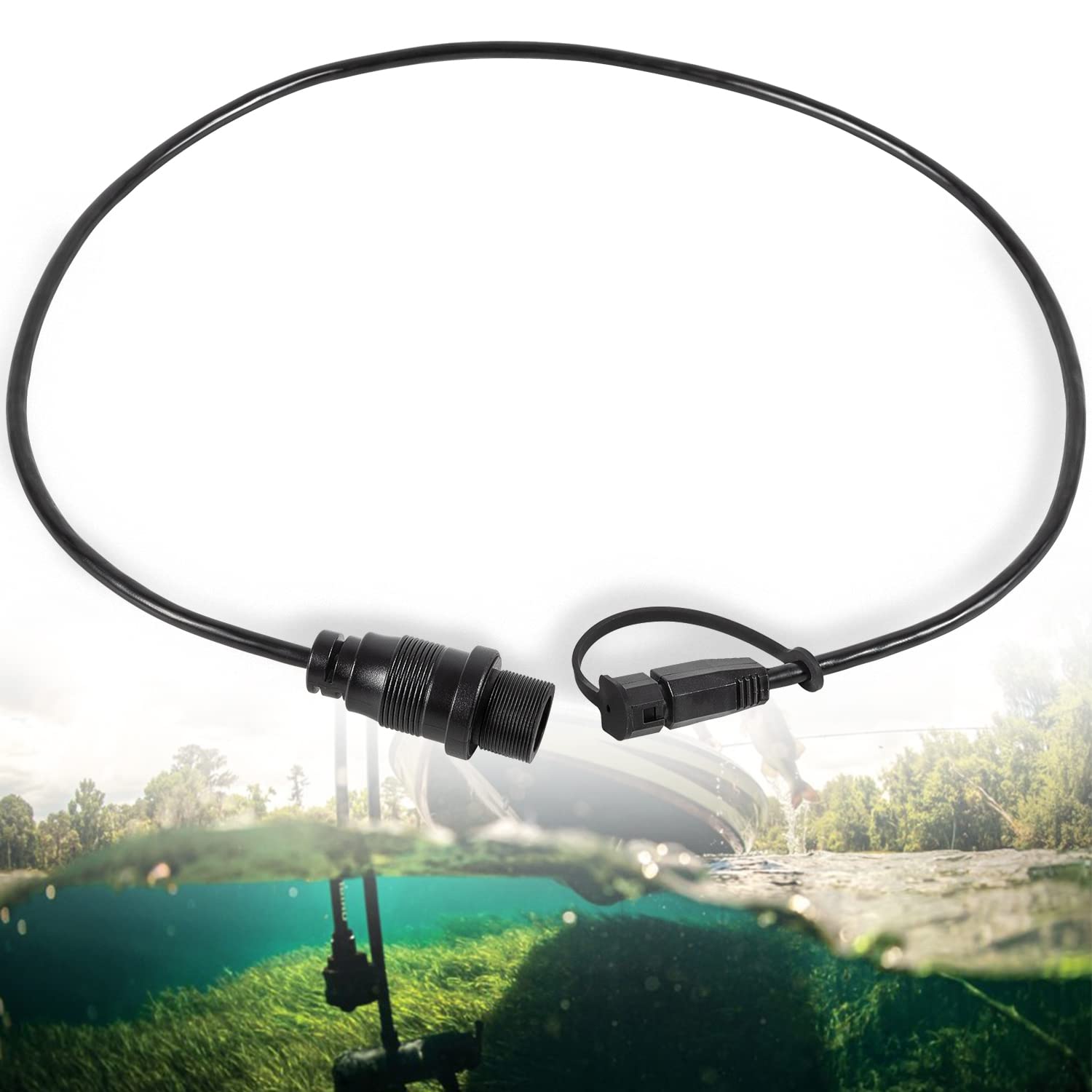 MKR-MDI-2-1852086 MDI Transducer Adapter Cable Replacement for Humminbird Helix 7 G3 / G4 Fish Finder