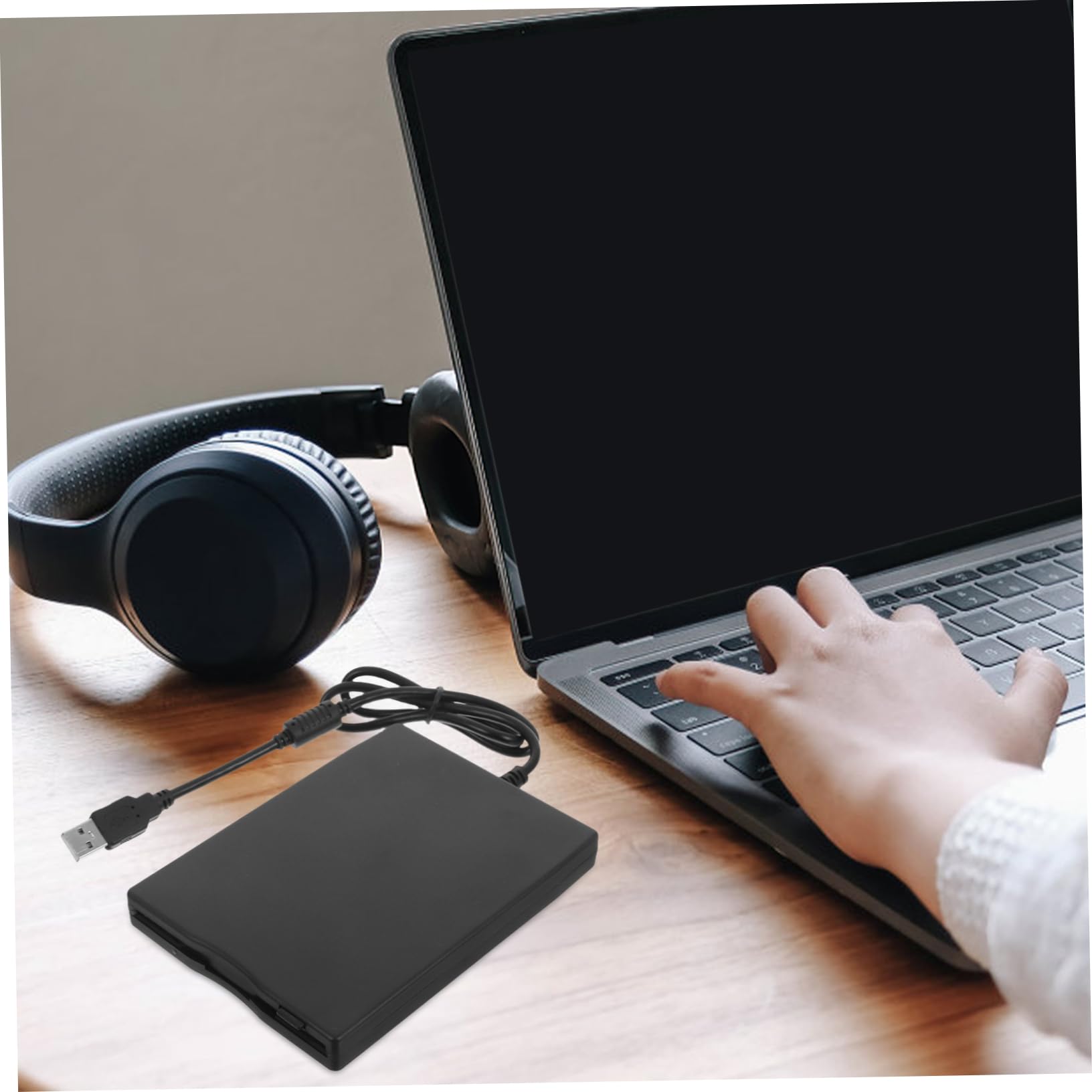 Lecteur de Disquettes en ABS Haute Vitesse avec Interface USB 2.0 USB Externe Portable 3,5 Pouces Compatible Multi-os pour Ordinateur Portable et Bureau