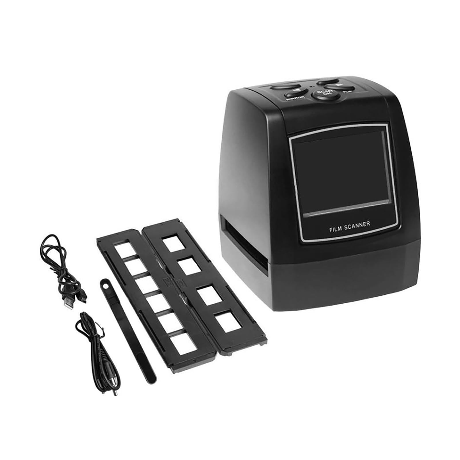 Escáner De Diapositivas De Película Digital, Proyector De Diapositivas Portátil con Pantalla LCD TFT De 2,4", Brillo De Pantalla Ajustable Y Soporte En Varios Idiomas, para El Hogar, La Oficina
