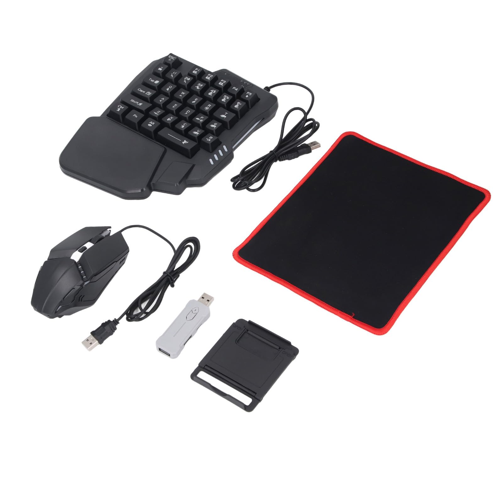 Fabater Ensemble de Convertisseur de Clavier et de Souris de Jeu, BT 5.2 sans Délai, 125, Clavier et Souris de Jeu Haute sensibilité, Ensemble de Convertisseur de et de pour Manette de Mobile avec