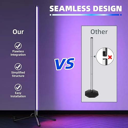 Miniatura 3 de Barrina Barra de luz LED negra, perfecta para fiestas, Halloween, T10, vertical, luz negra, 42W, 385-400 nm, altura de 4 pies con interruptor de