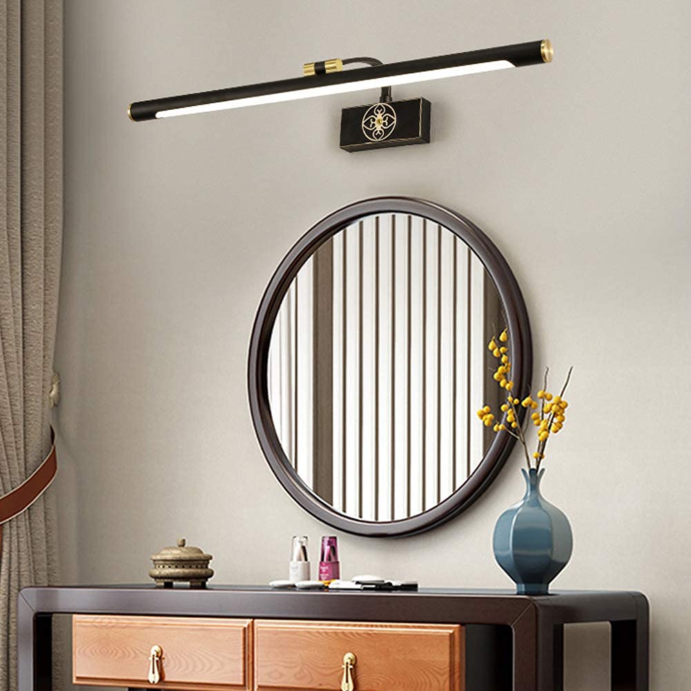 Lumière de miroir en cuivre et applique murale LED au design épuré