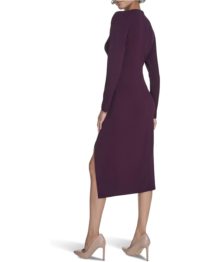 Calvin Klein Long Sleeve Solid Rouched Midi - #2 of 4