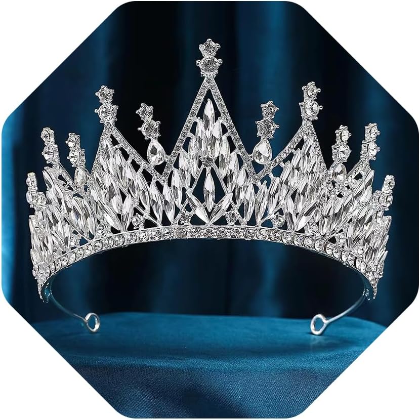Queen Crown for Women，Princess Crown Tiara for Bride，Rhinestone Headpiece and Crowns for Women Headband for Birthday Prom Pageant Cosplay Party Celebration