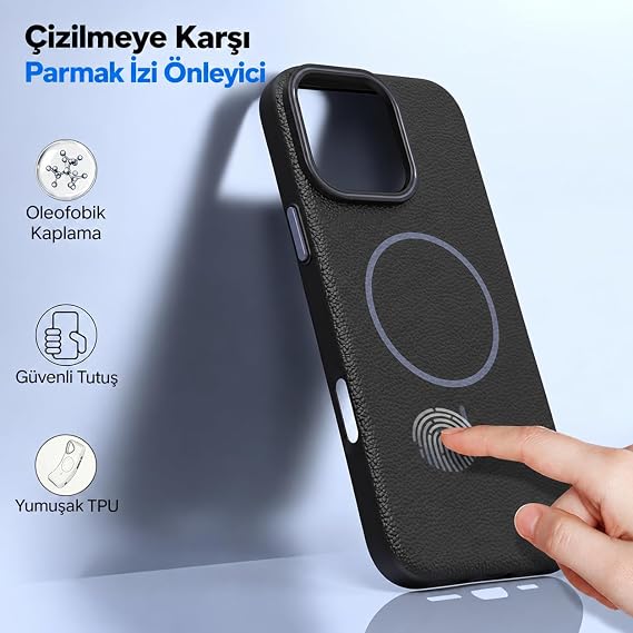 Coverzone iPhone 17 Pro Max ile Uyumlu Cowboy MagSafe Kılıf Brown
