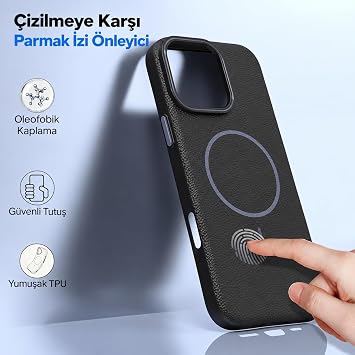 Coverzone iPhone 17 Pro Max ile Uyumlu Cowboy MagSafe Kılıf Brown