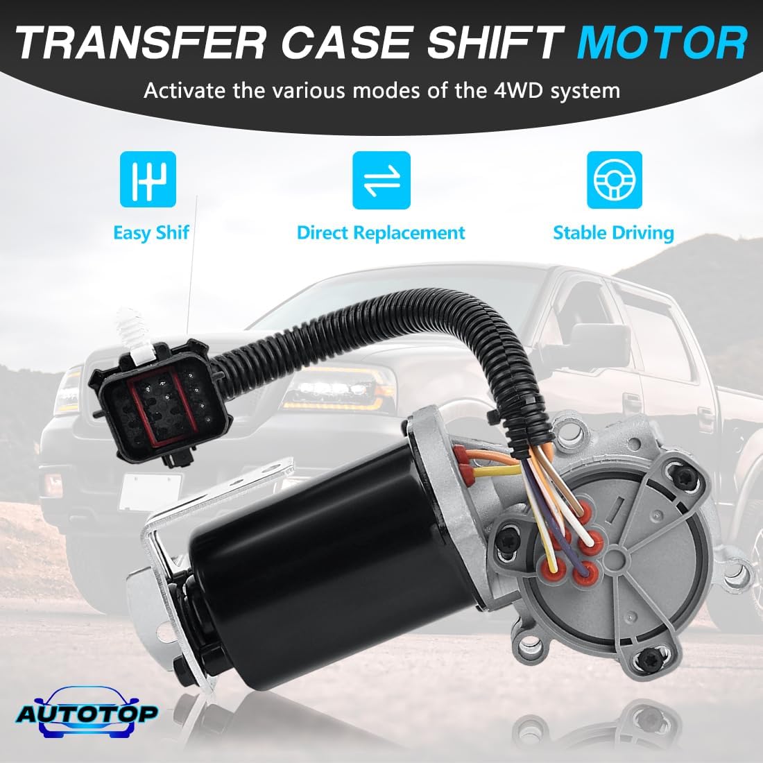 600-911 Transfer Case Shift Motor Actuator Compatible with 2004-2008 Ford F150, 2006-2008 Lincoln Mark LT 4WD, Replace 4L3Z7G360BA 5L3Z7G360A