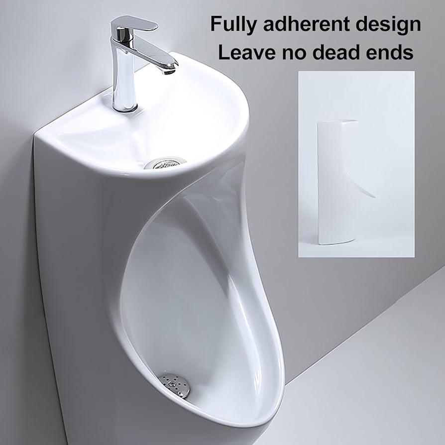 Amazon.co.jp: ZDMZR 男性用小便器こぼれ防止、洗面器と蛇口付き