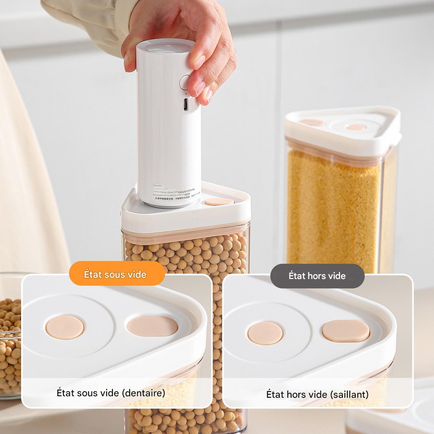 Erogatore di Cereali Magazzino Rotante Con 6 Scomparti Per Cereali | Contenitore con Scomparto per Riso Per Cucina Dispensa Bancone Ristorante Casa Granaglie Farina Snack
