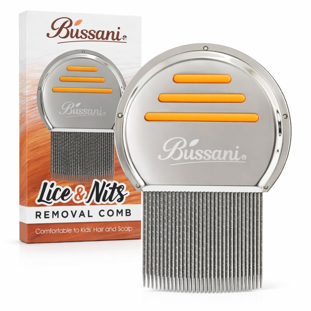 Bussani Lice Comb for Fine & Thick Hair | Lice Treatment | Nit Comb for Lice ...