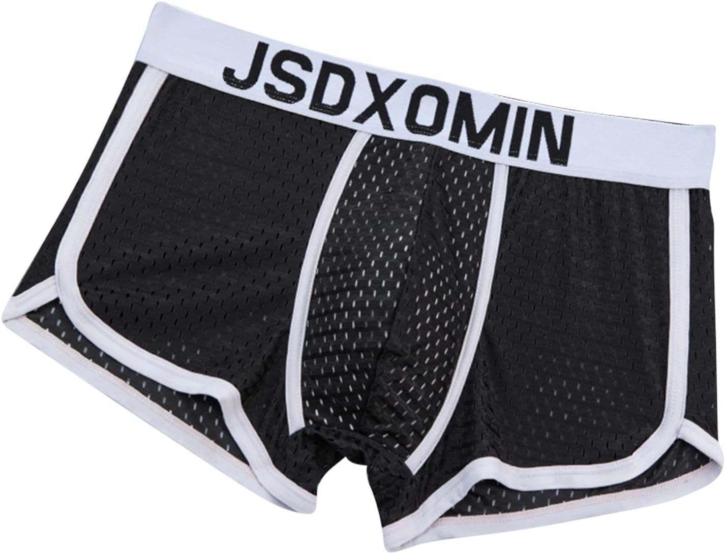 Mesh Cotton Boxer Underwear for Men Solid Color Elastic Mid-Waist Thin Boxer Briefs Comfortable Breathable Sexy Boxer Briefs
