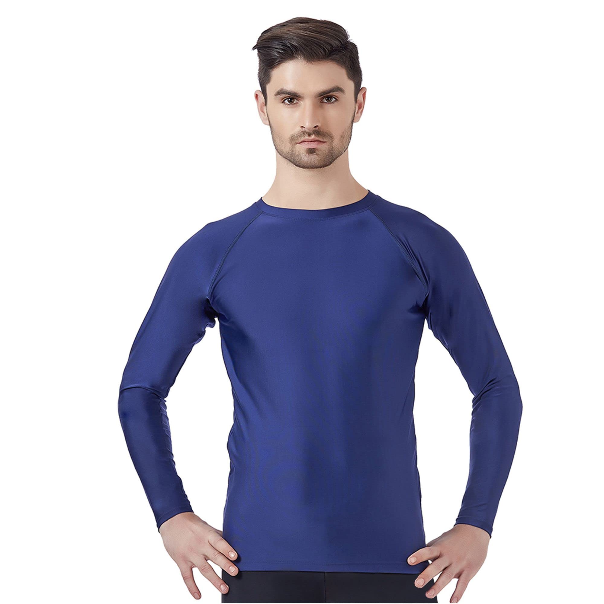 Champ Poly Spandex Men Multisport Fitness Inner/Training top Full Sleeves Plain - 0H