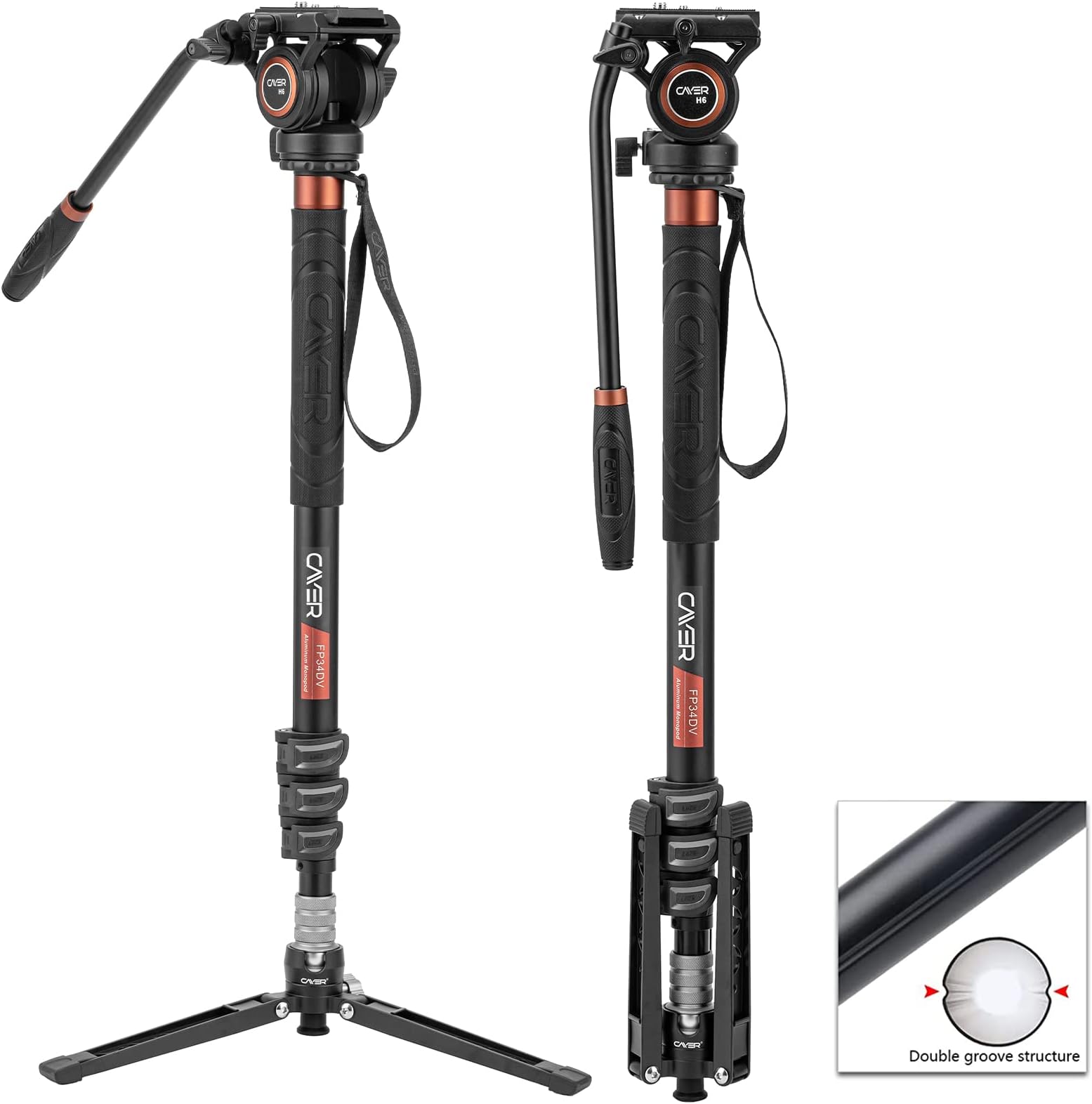 NEEWER Professional Camera Monopod with Feet, 70.5"/179cm Telescopic