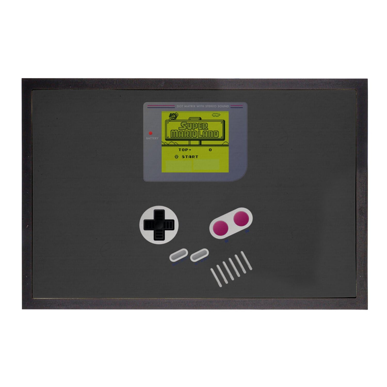 Jeux Video Retro tapis d'entree 75x50cm absorbant au design de console portable