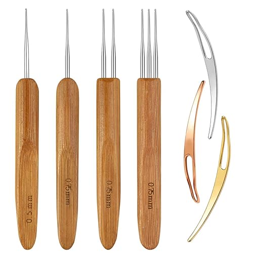 7 ganchos de ganchillo para rastas, incluye rastas de ganchillo para tejer el cabello, 2 piezas, 1 gancho + 1 pieza 2 ganchos + 1 pieza 3 ganchos + disponible en Yaxa Guatemala