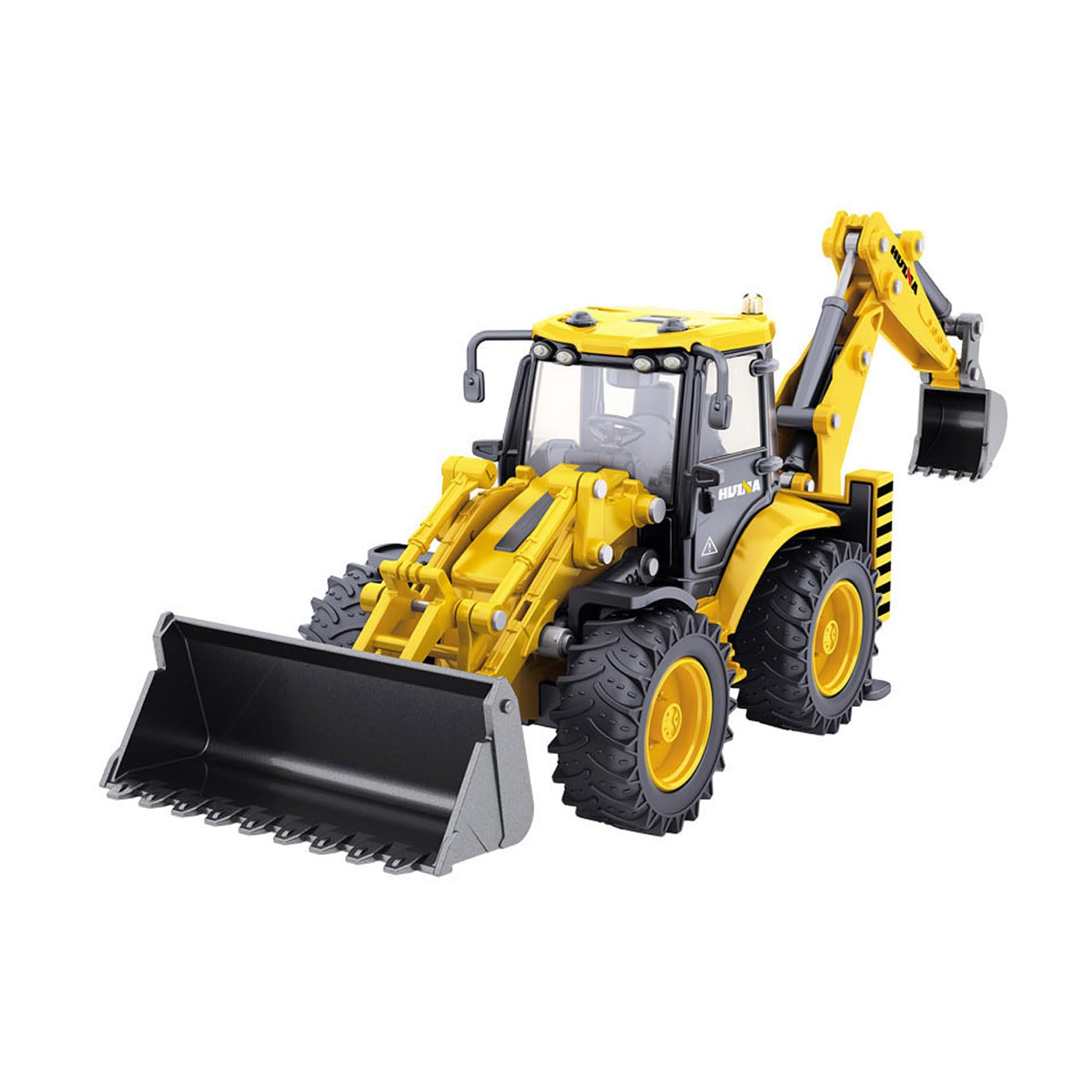 HNR 1:50 Alloy Backhoe Loader Toy - Two-Headed Digger Model, Durable Construction Vehicle for Indoor & Outdoor Play, for Boys