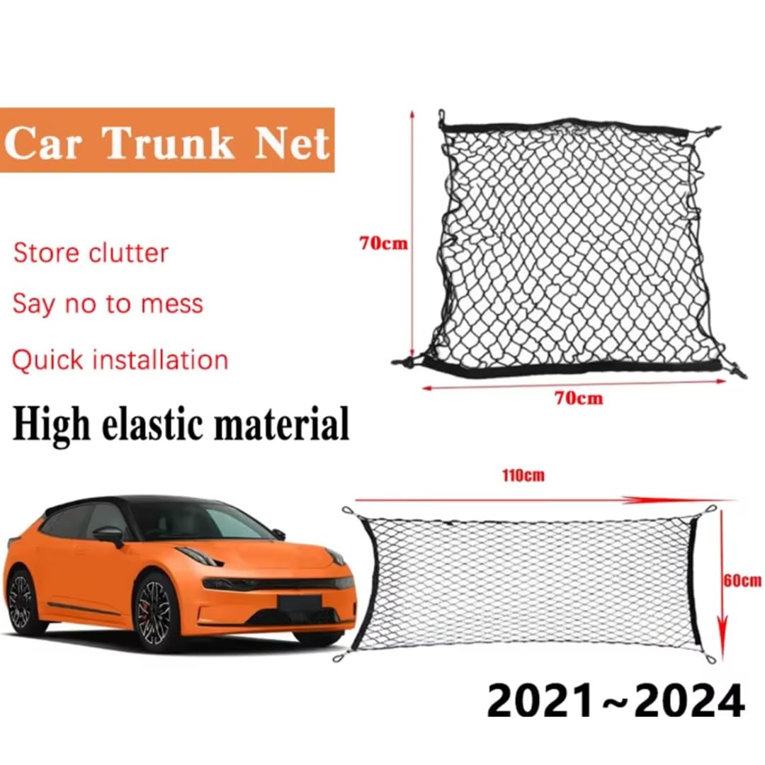 Rete Portaoggetti per Zeekr 001 2022-2024, Rete per Bagagliaio Auto, Organizer per Bagagliaio, Borsa a Rete per riporre Oggetti