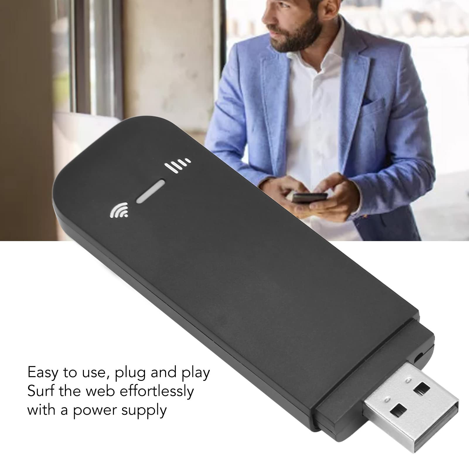 4G LTE WiFi Router Portatile - Pocket Router Intelligente di Rete Wireless Hotspot Mobile, Memory Stick USB LTE 4G (Con WIFI