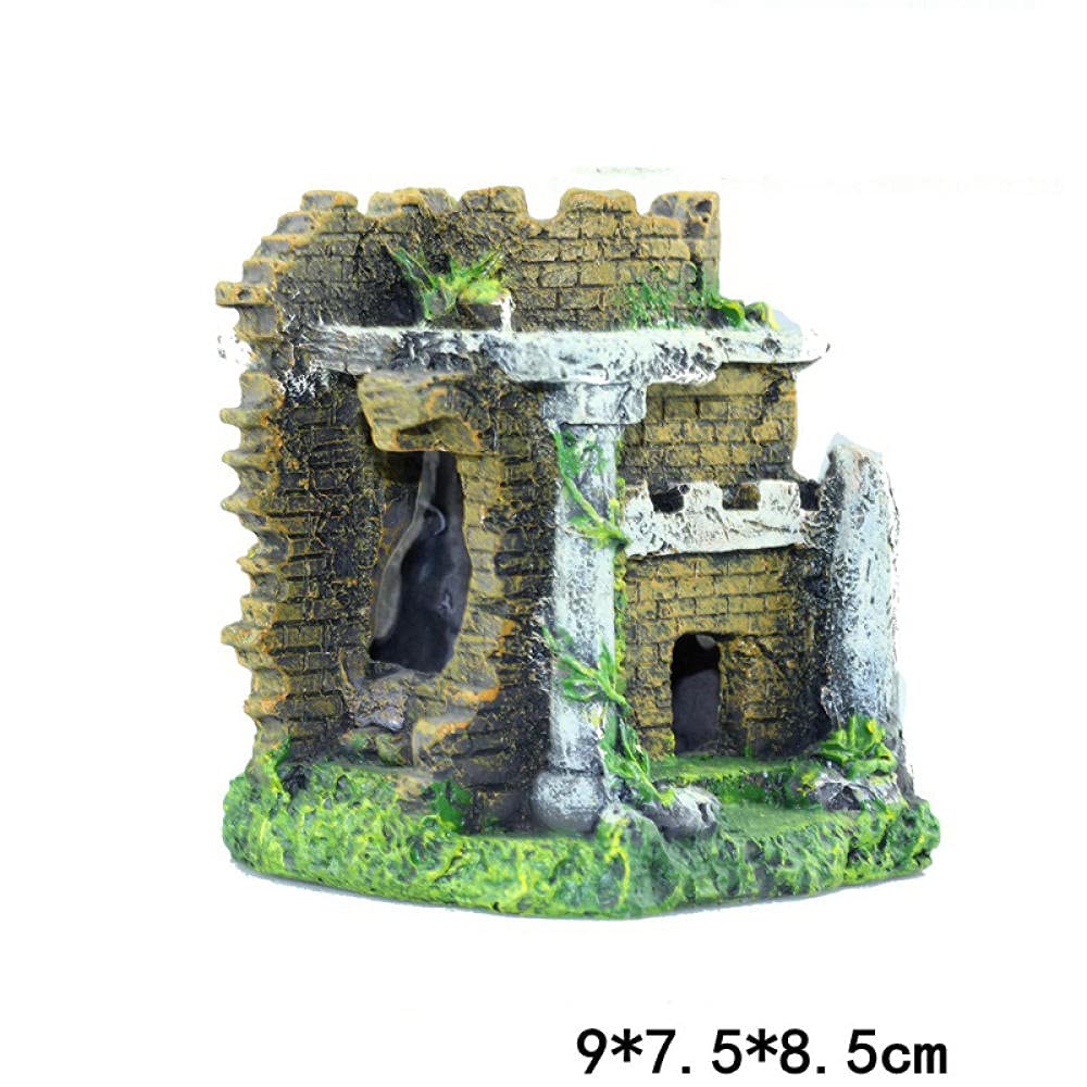 Decorazione dell'acquario Decorazione dell'acquario Decorazione Ornamenti del Piccolo Castello Acquario paesaggistico Rifugio for Pesci e gamberetti Acquario Decorazione paesaggistica
