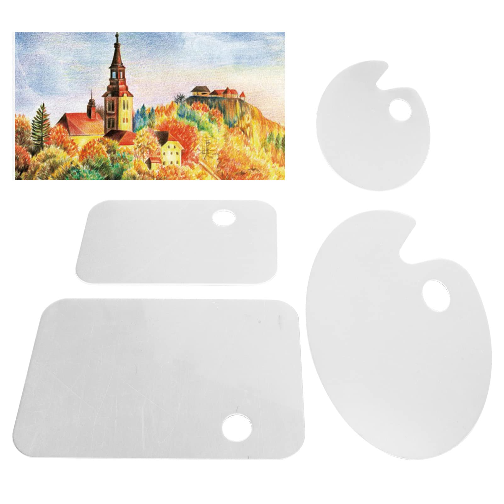 Tavolozze per pittura acrilica ad alta trasparenza, forniture per pittura con superficie lavabile direttamente, tavolozza non tossica e riutilizzabile per acrilico, olio e