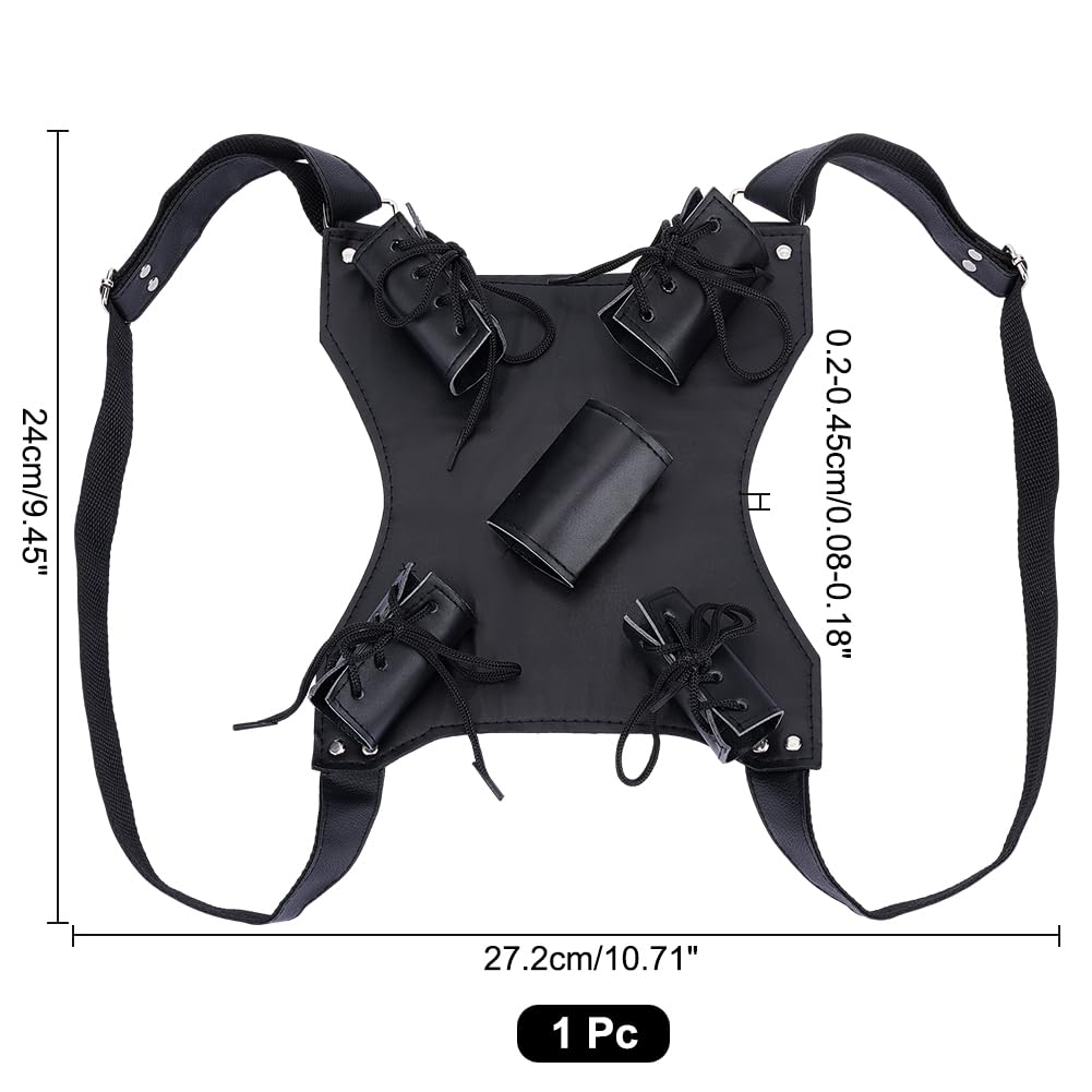 NBEADS Borse per Spade, Borsa per Spada In Pelle PU Da 27.2x24 cm con Lega In Vita Fodero per Scherma Custodia per Spada Custodia per Spada per Samurai Costume Cosplay Festa di Halloween, Nero