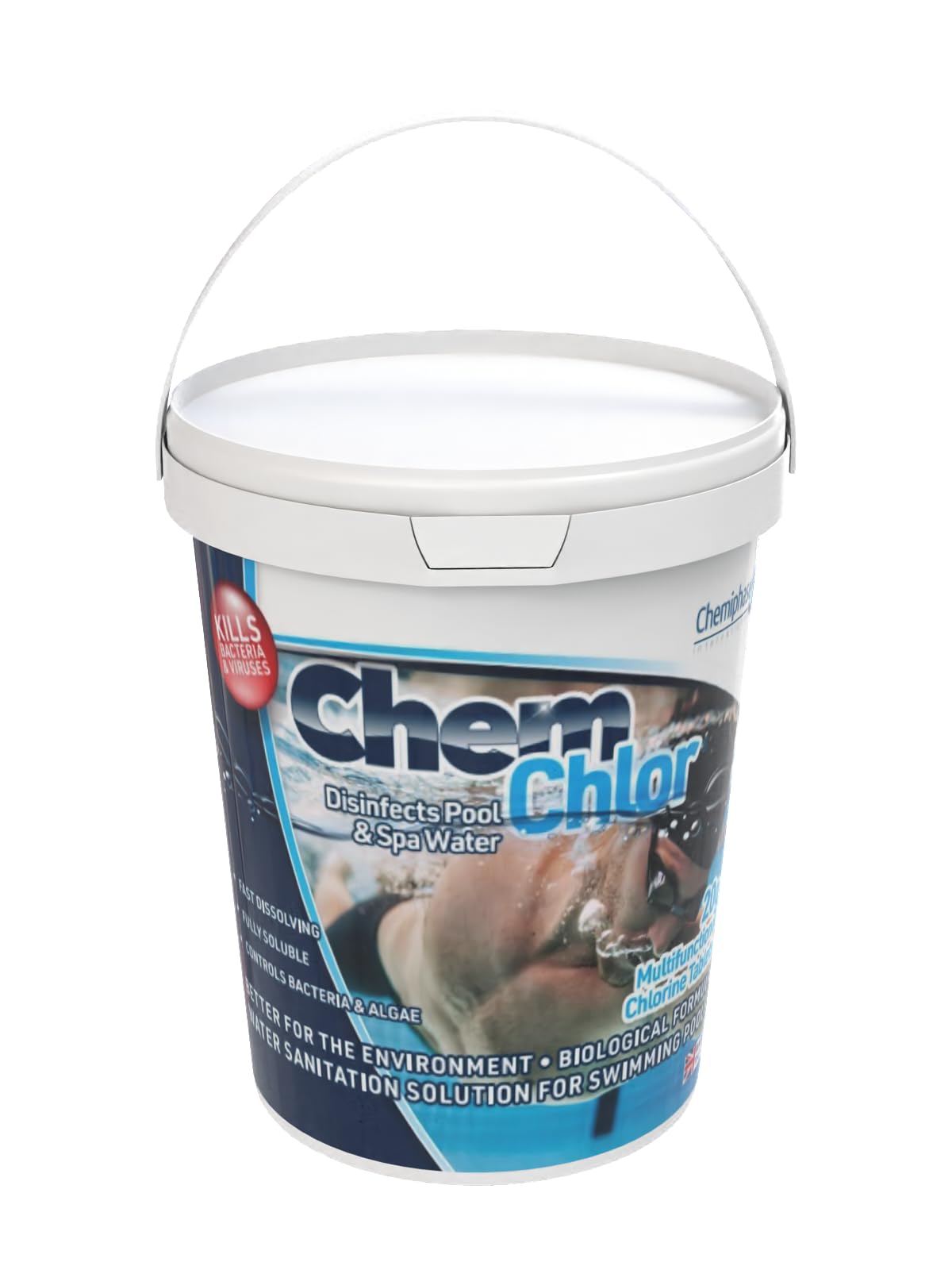 1 Kg 20g Multifunctional Small Chlorine Tablets β Algae Control, Water Clarifier & Sanitizer for Swimming Pools, Hot Tubs, Spas β Slow-Dissolving, 5-7 Day Release