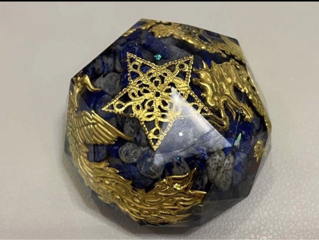 金運•財運上昇〜パワーUP金龍＆鳳凰⭐️龍体文字フトマニ図　オルゴナイト Amazon.co.jp: 金運財運上昇～パワーUP金龍＆鳳凰龍体文字