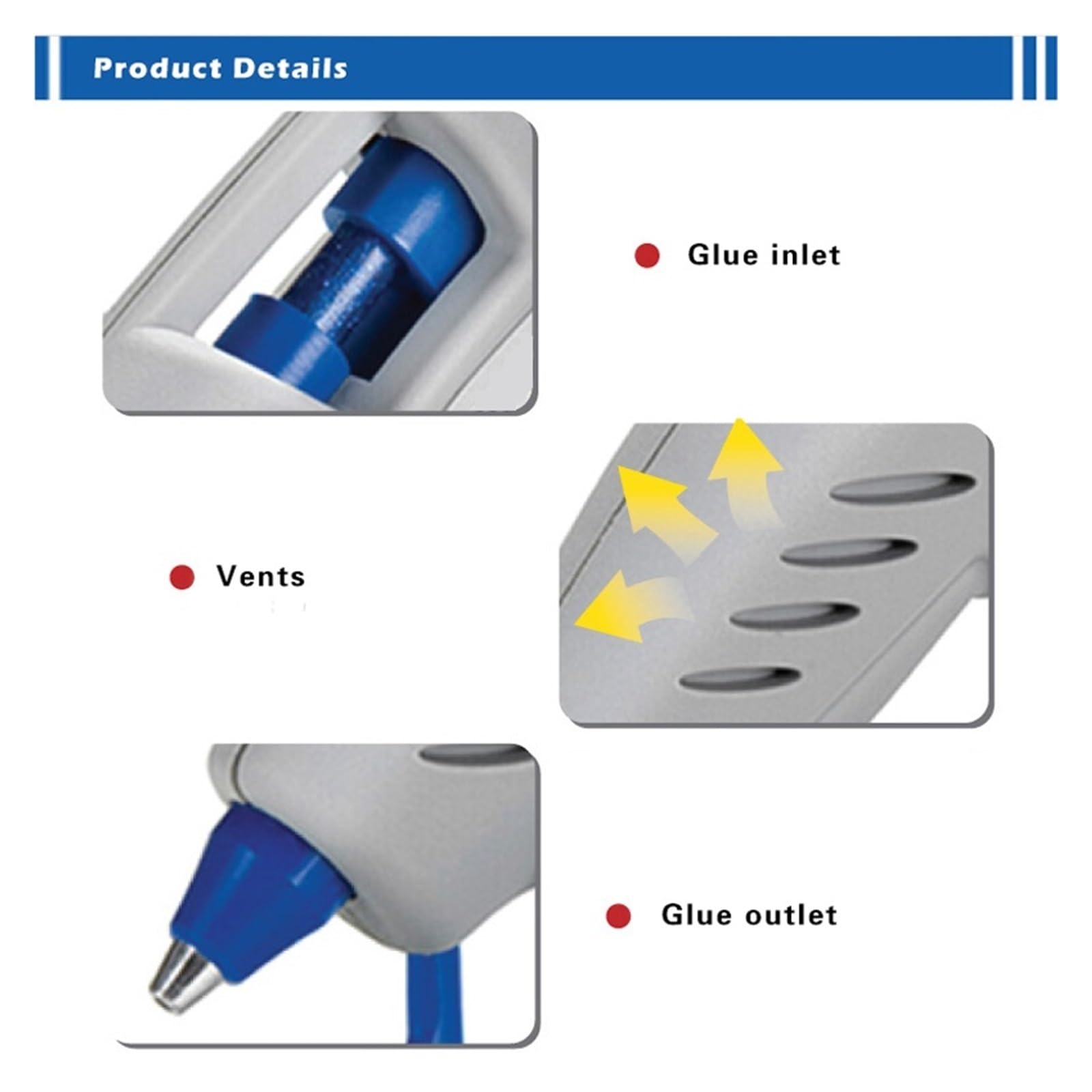 Profesjonalny Pistolet Do Klejenia Na Gorąco DIY Zestaw Narzędzi Naprawy 7mm Kleje W Sztyfcie Klej Topliwy Szybki Szybkie Nagrzewanie