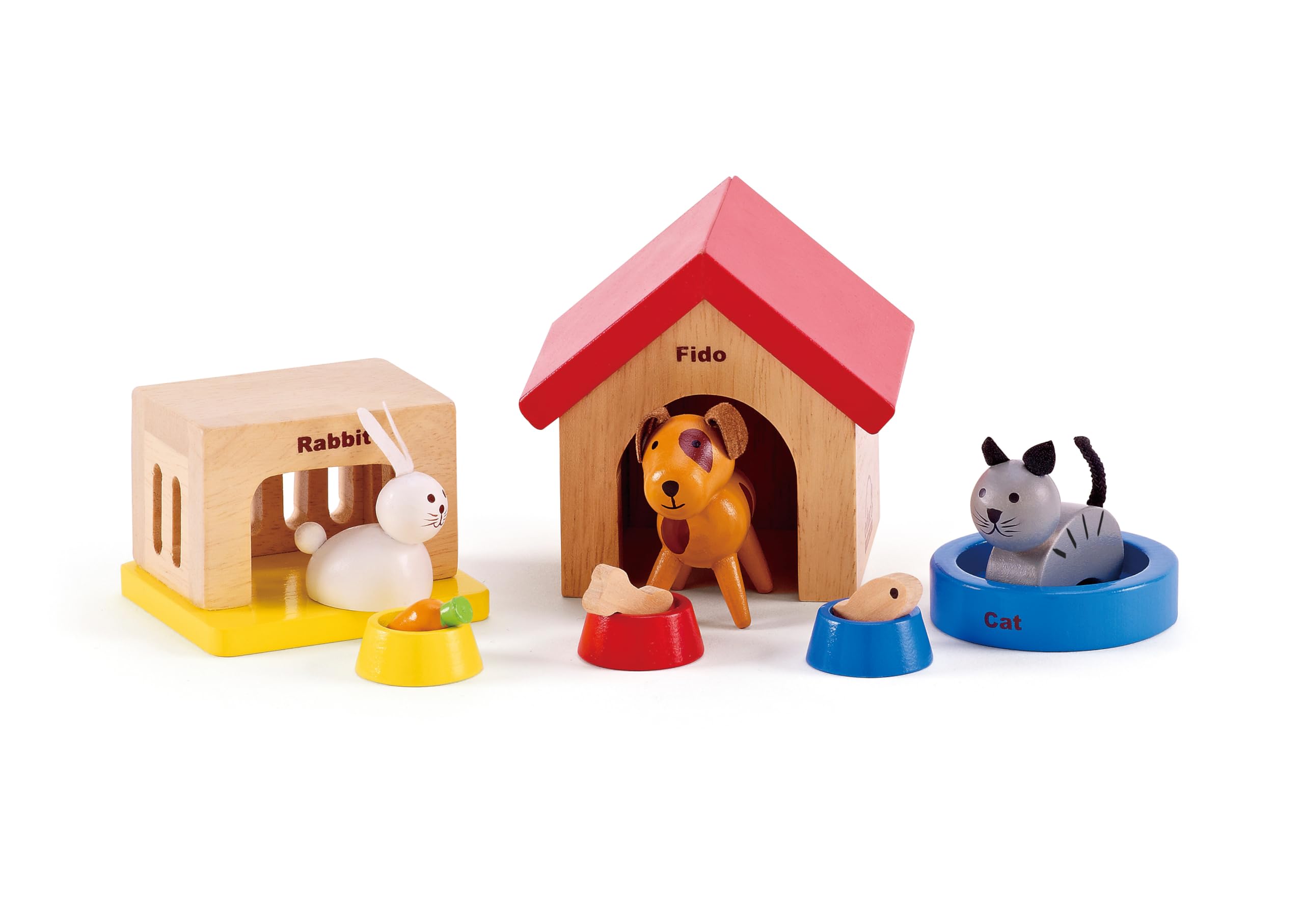 Hape Family Pets Wooden Dollhouse Animal Set