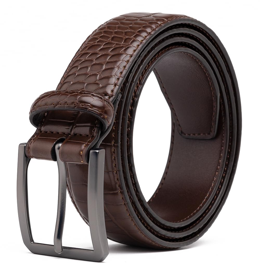 Fabio Valenti Men's D Brown Belts For ,Handmade Genuine Leather Belt Classic And Fashion Designs, 32/34